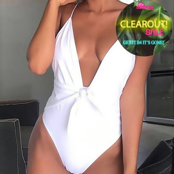 👙 FINAL SALE!! 👙 White One Piece Swimsuit - Picture 1 of 3